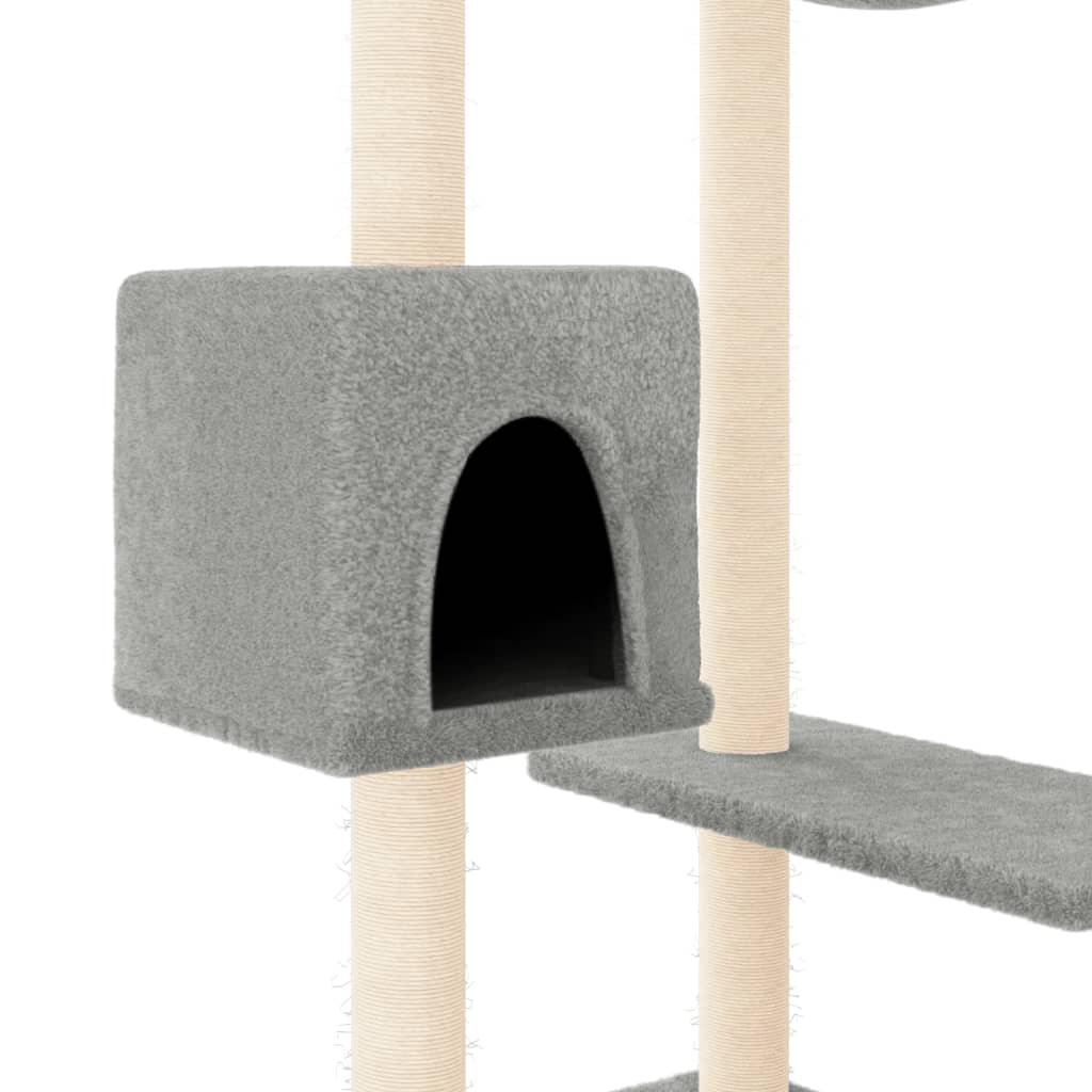 Arbre à chat avec griffoirs gris clair 82 cm - Animalerie en ligne Kat-Shop