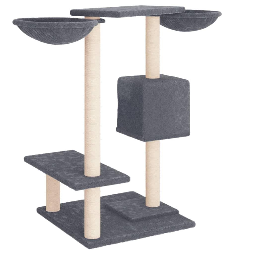 Arbre à chat avec griffoirs gris foncé 82 cm - Animalerie en ligne Kat-Shop