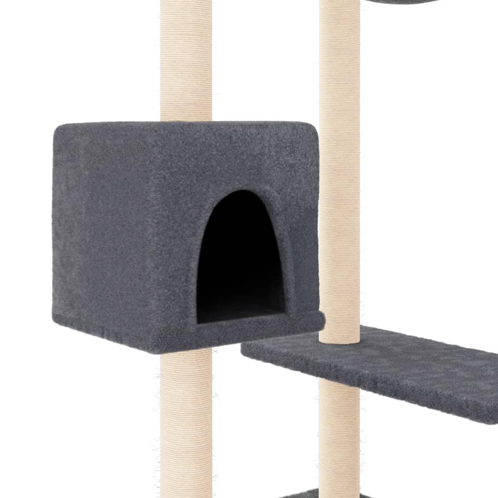 Arbre à chat avec griffoirs gris foncé 82 cm - Animalerie en ligne Kat-Shop