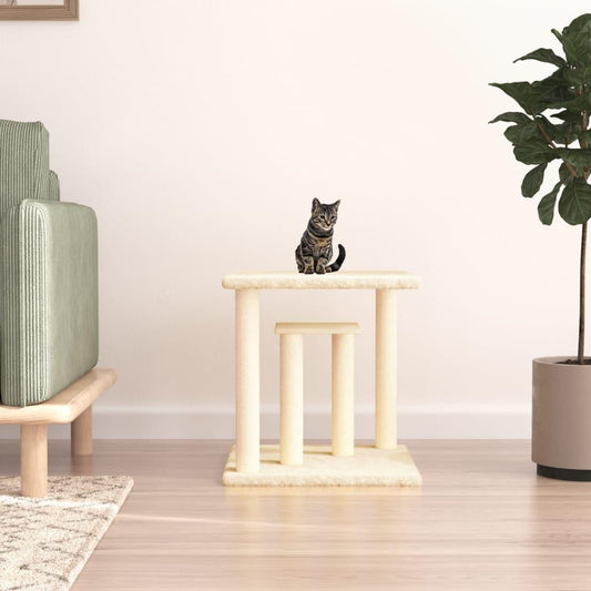 Arbres à chat avec plates-formes crème 50 cm - Animalerie en ligne Kat-Shop