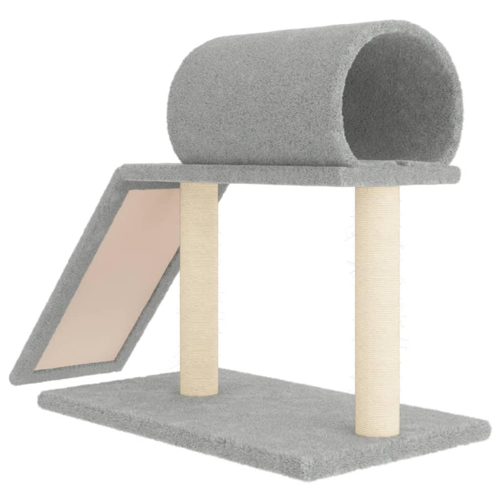 Arbres à chat avec tunnel et échelle gris clair 55,5 cm - Animalerie en ligne Kat-Shop