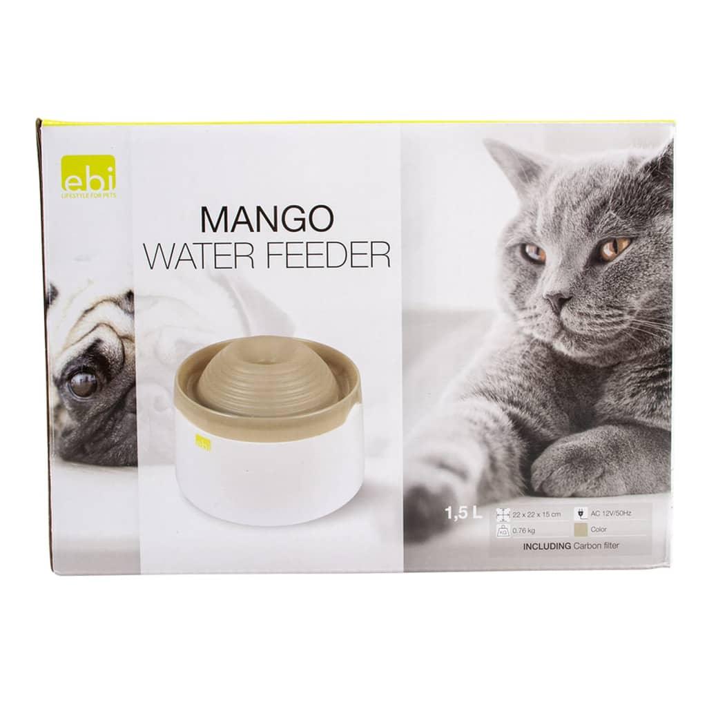 Ebi Bol à eau pour animaux de compagnie Mango 1,5 L moka - Animalerie en ligne Kat-Shop