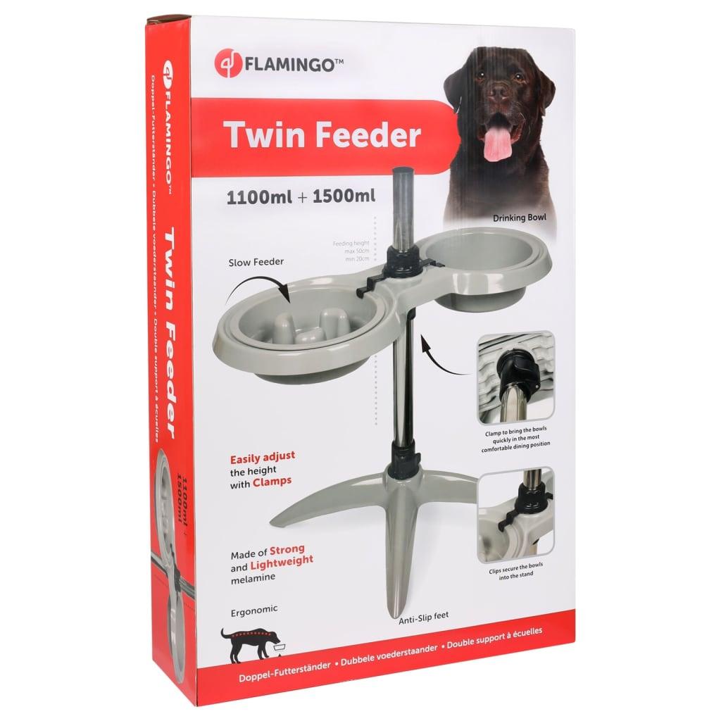 FLAMINGO Support de bol d'alimentation Suvi M 1100 ml et 1500 ml Gris - Animalerie en ligne Kat-Shop