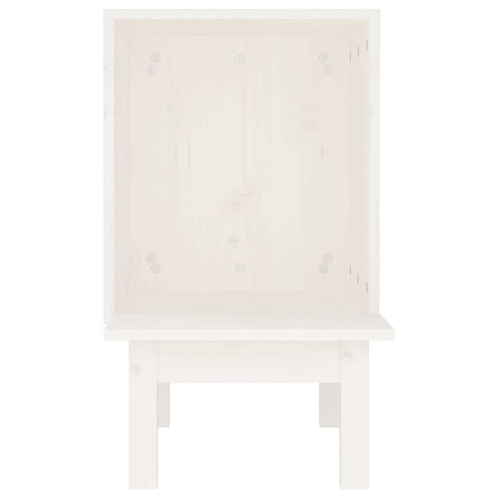 Maison pour chat Blanc 60x36x60 cm Bois de pin massif - Animalerie en ligne www.kat-shop.be