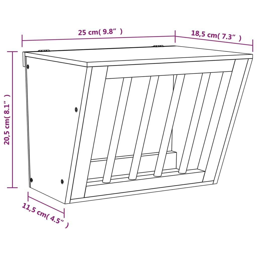 Mangeoire à foin pour lapins 25x18,5x20,5 cm bois massif sapin - Animalerie en ligne Kat-Shop