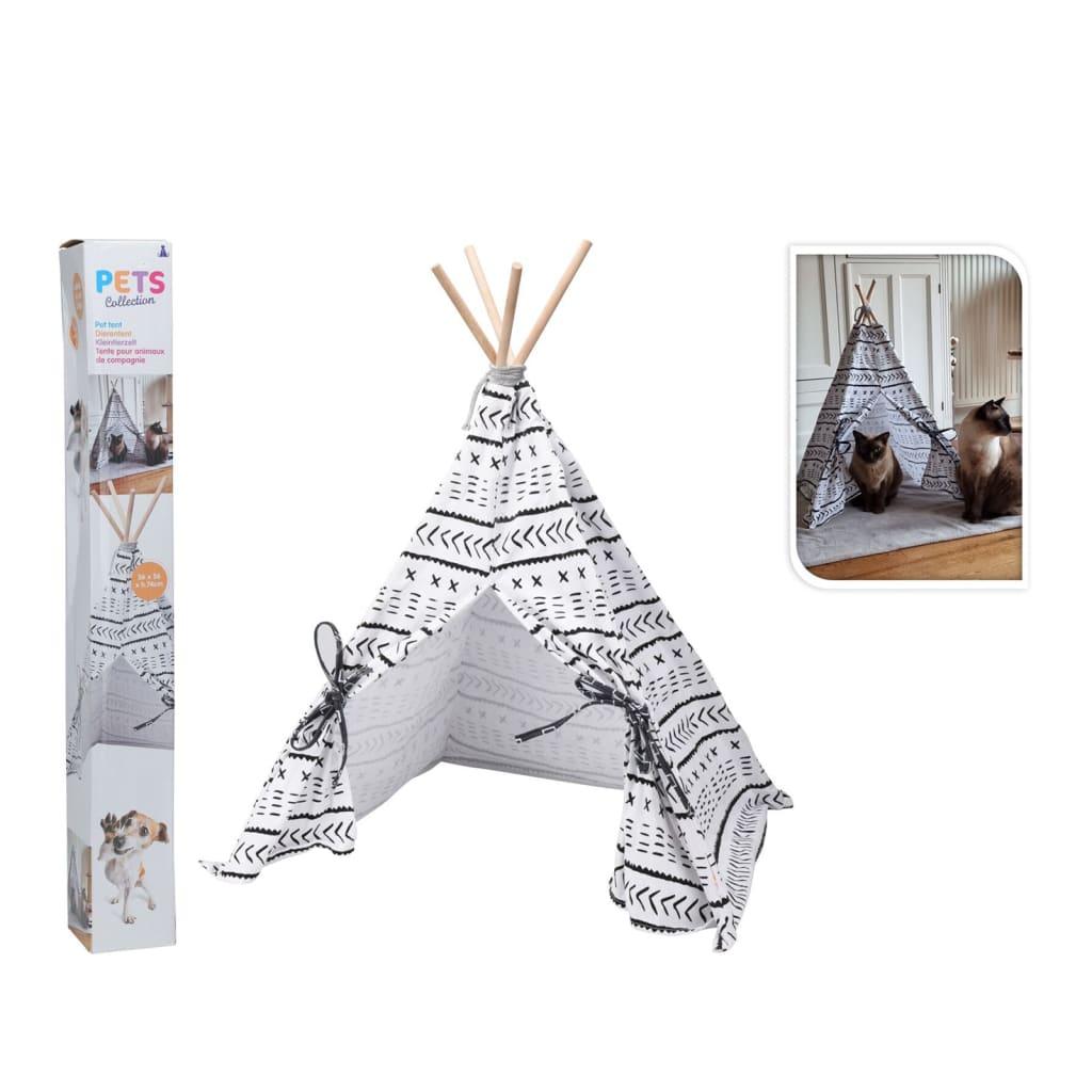 Pets Collection Tente pour animaux de compagnie Tipi Toile 56x56x74 cm - Animalerie en ligne Kat-Shop