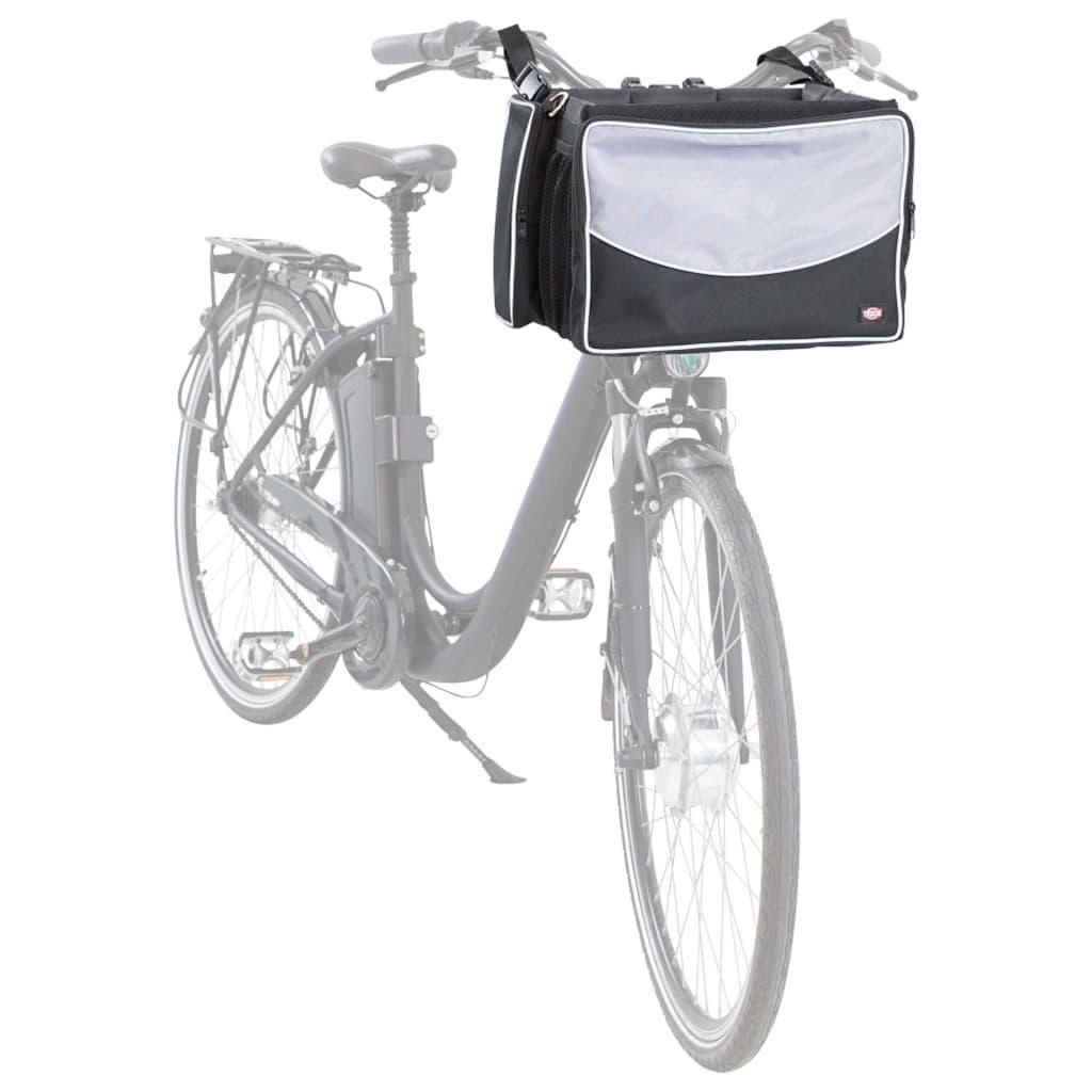 TRIXIE Panier avant de vélo pour animaux 41x26x26 cm Noir et gris - Animalerie en ligne Kat-Shop