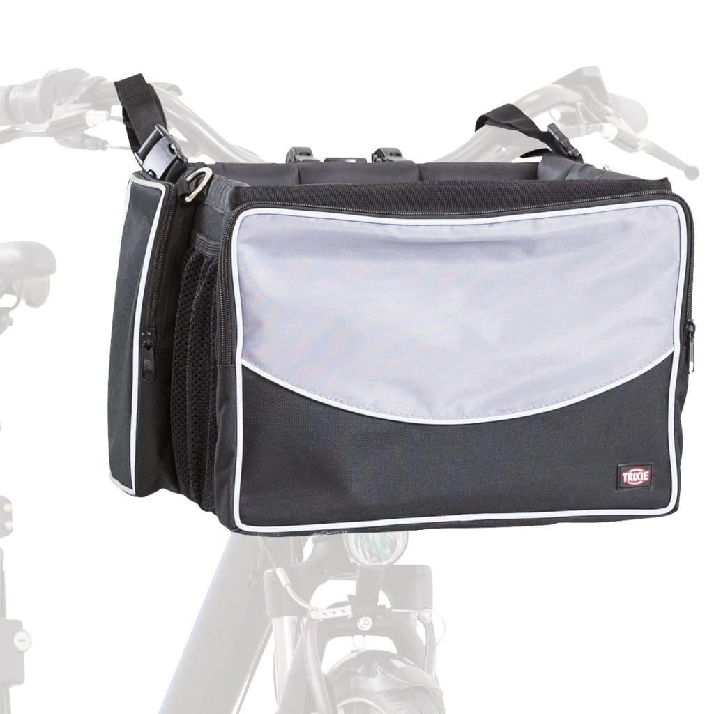 TRIXIE Panier avant de vélo pour animaux 41x26x26 cm Noir et gris - Animalerie en ligne Kat-Shop