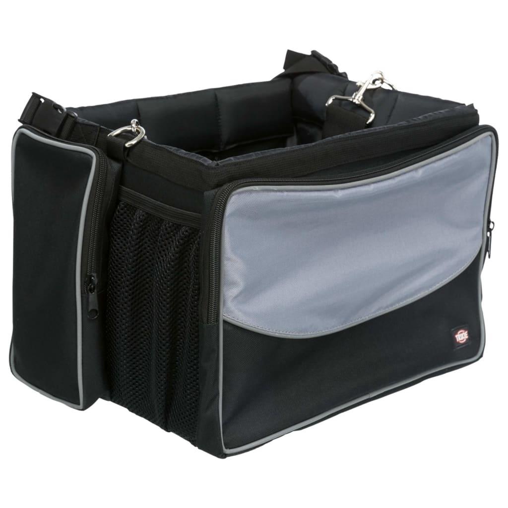 TRIXIE Panier avant de vélo pour animaux 41x26x26 cm Noir et gris - Animalerie en ligne Kat-Shop